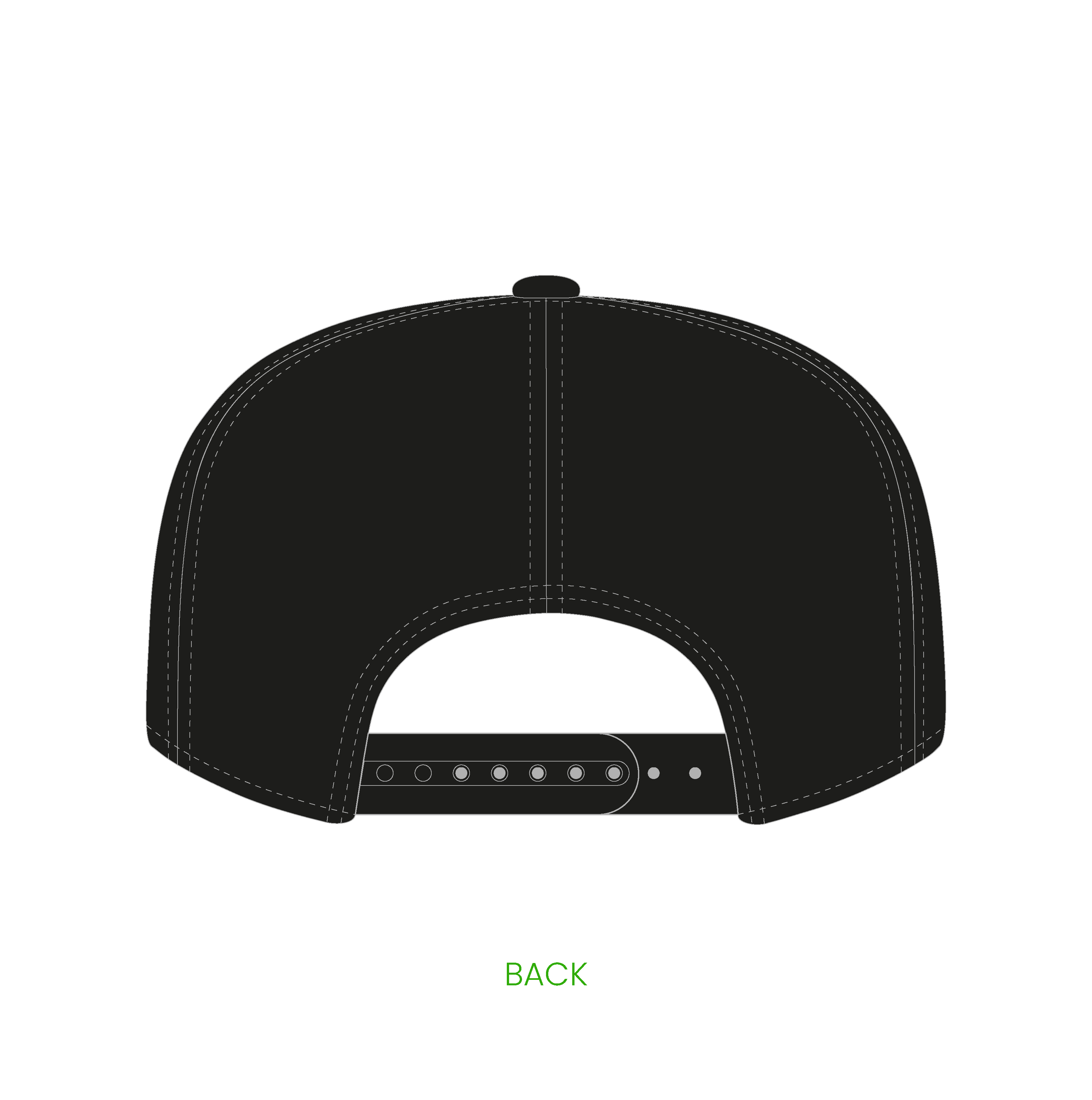 #12 | 6-panelers baseball kasket med buet skygge og snapback lukning