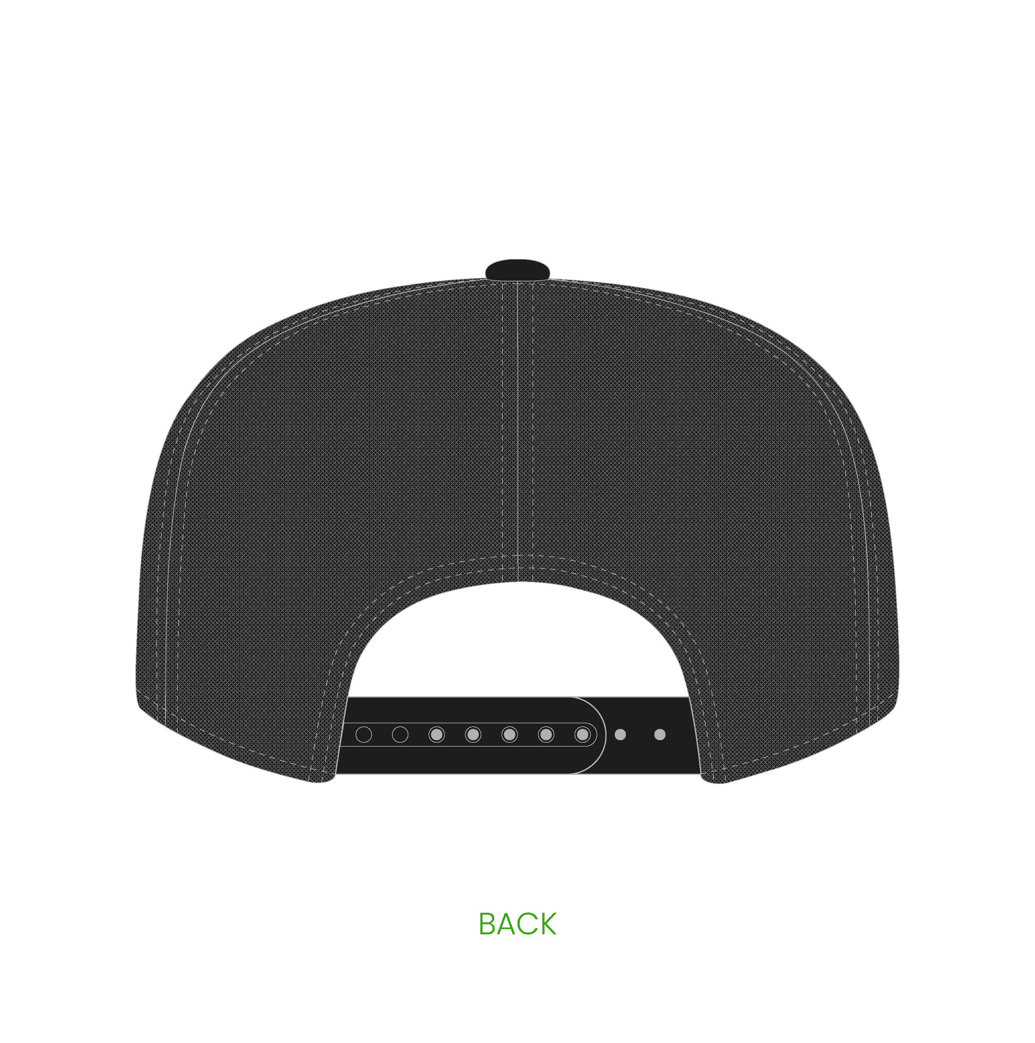 #11 | 6-panelers buckram trucker kasket med buet skygge og snapback lukning