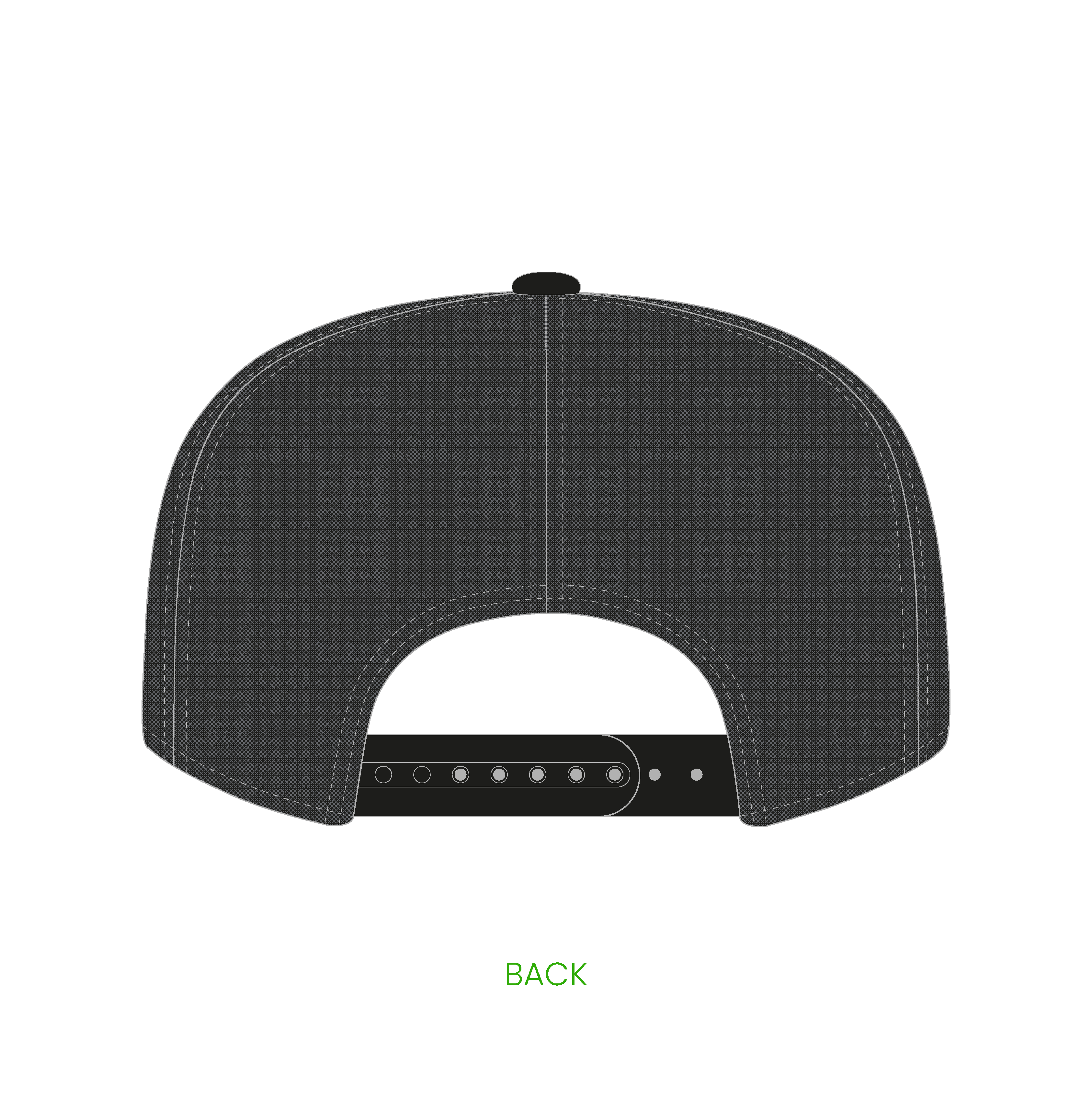 #18 | 7-panelers buckram trucker kasket med flad skygge og snapback lukning