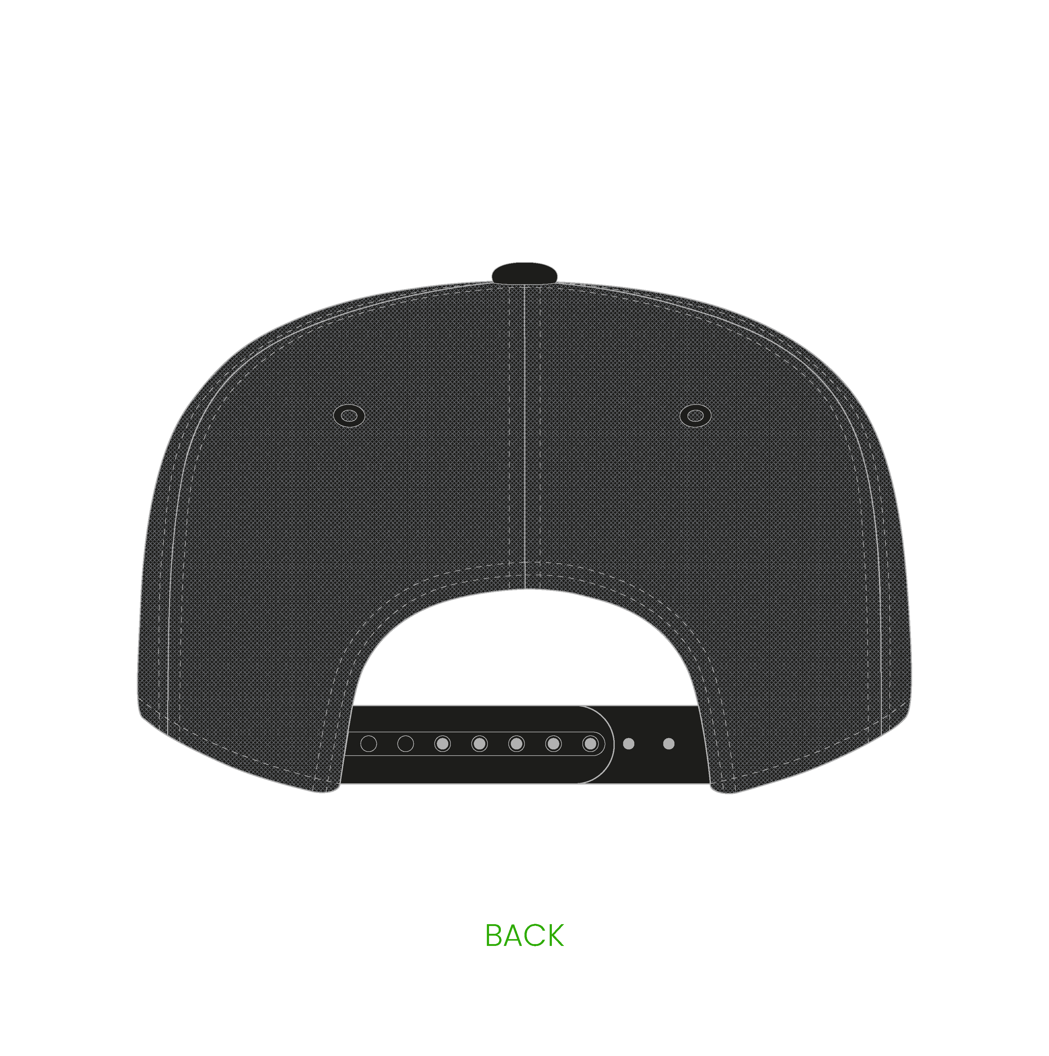 #14 | 6-panelers buckram trucker kasket med flad skygge og snapback lukning
