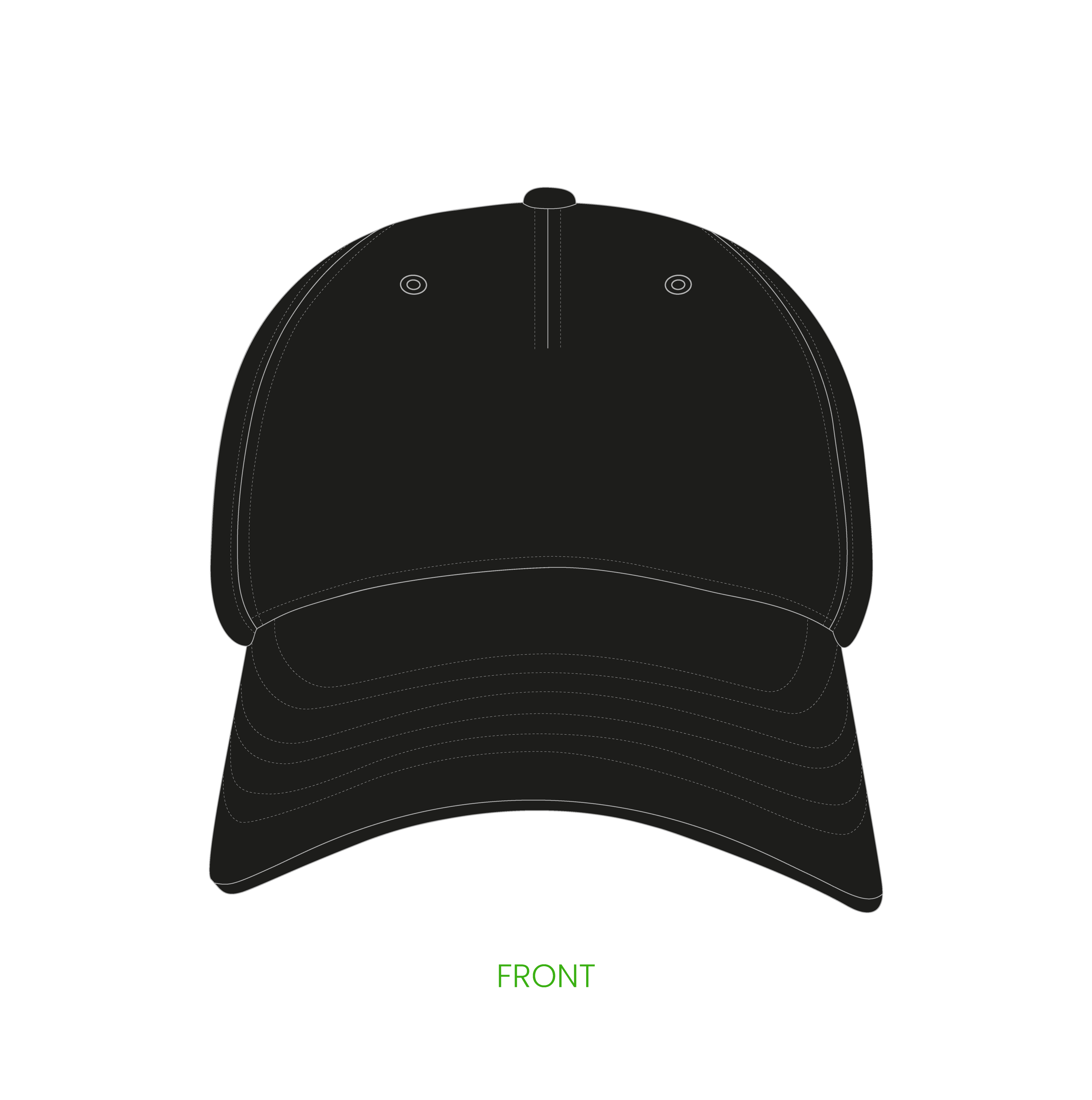 #5 | 5-panelers baseball kasket med buet skygge og snapback lukning