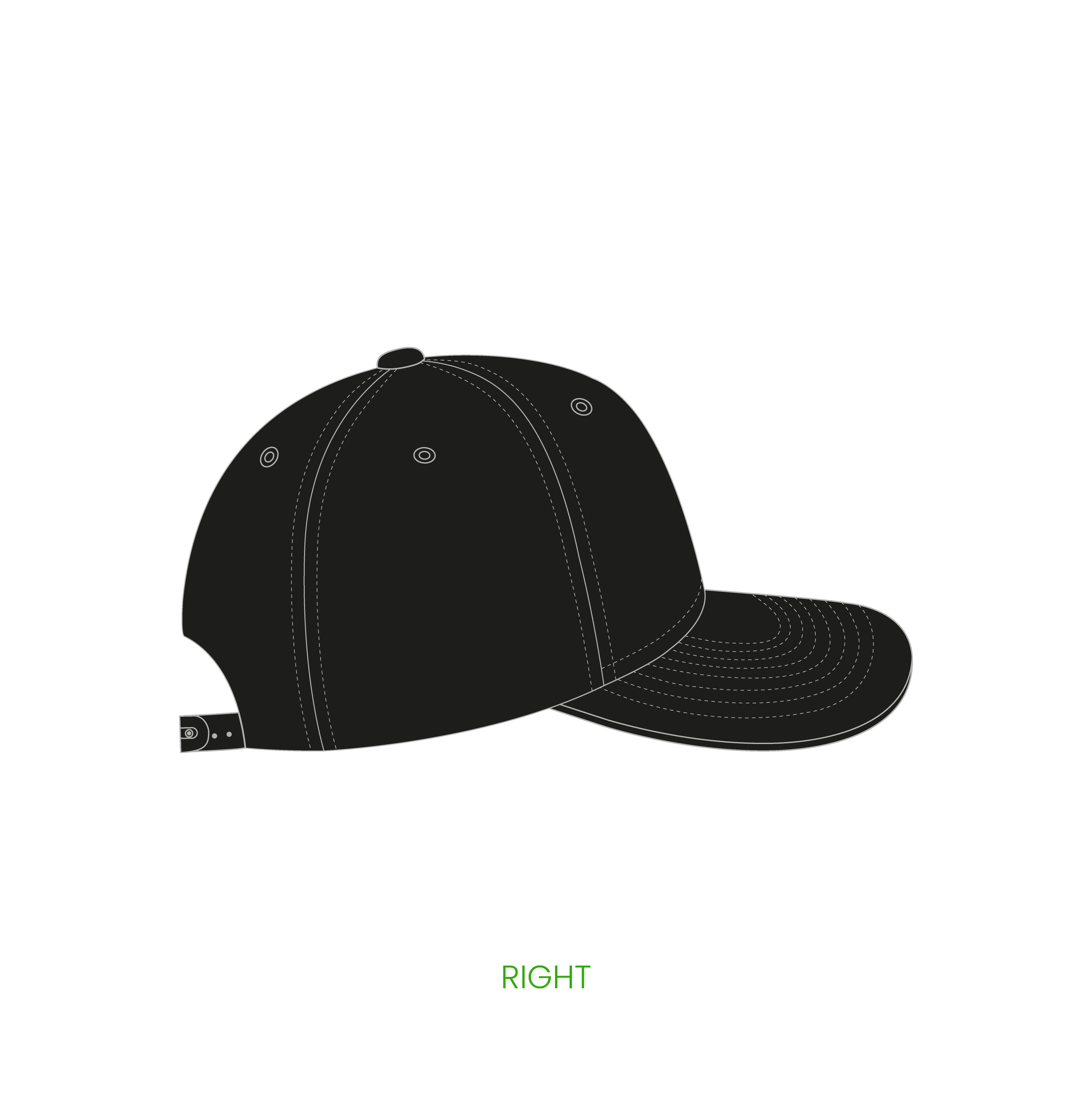 #5 | 5-panelers baseball kasket med buet skygge og snapback lukning