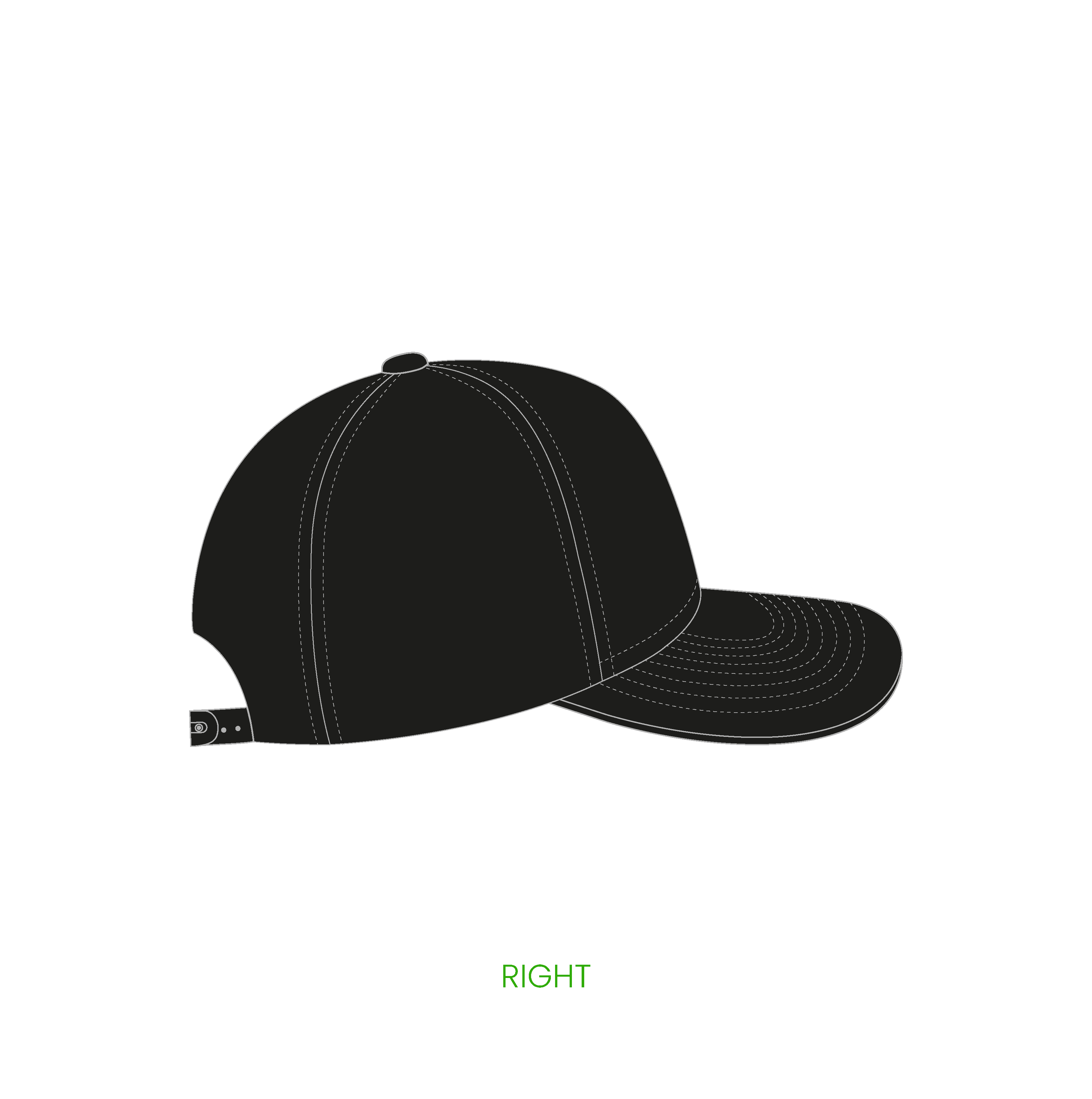 #12 | 6-panelers baseball kasket med buet skygge og snapback lukning