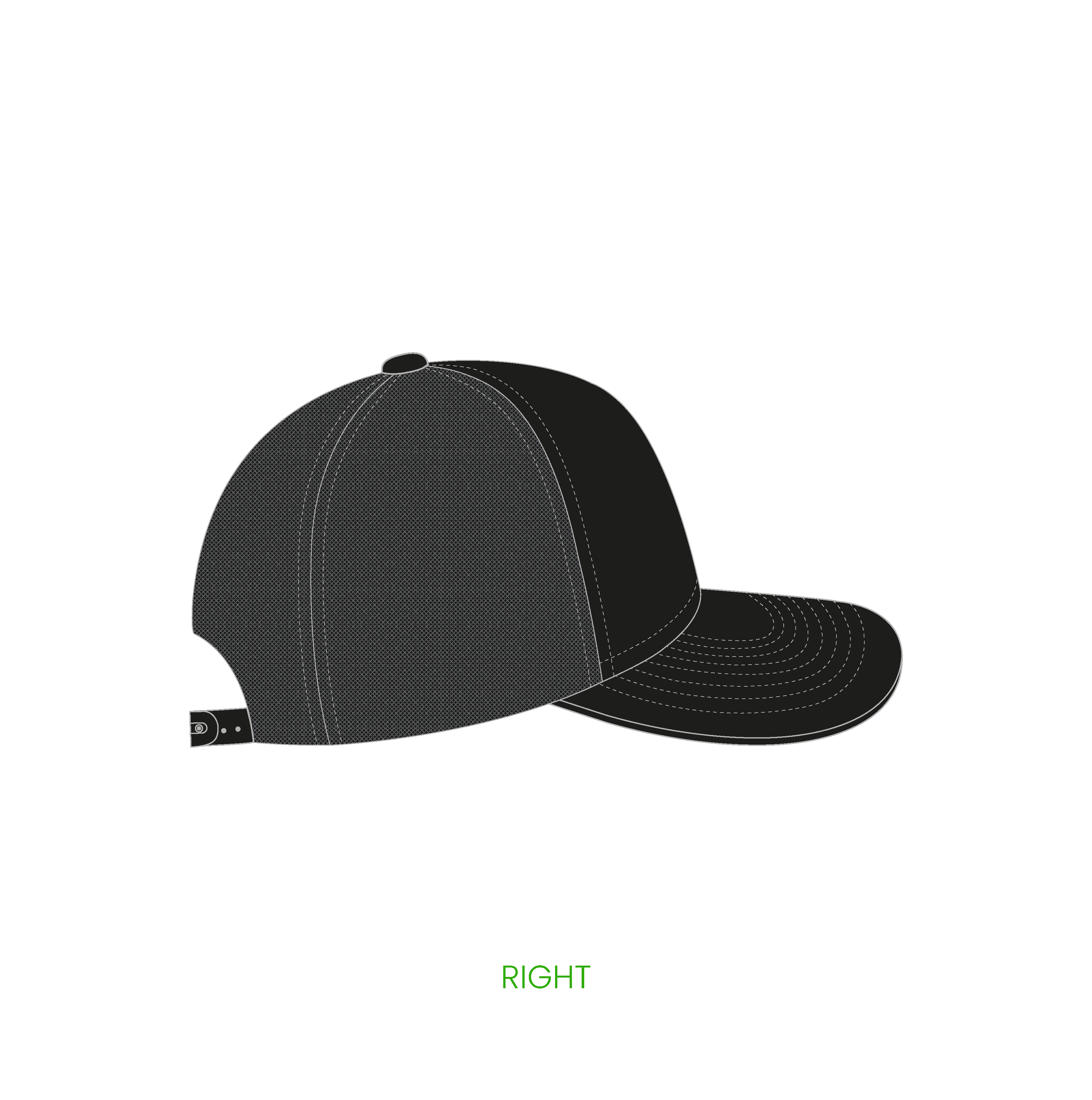 #11 | 6-panelers buckram trucker kasket med buet skygge og snapback lukning