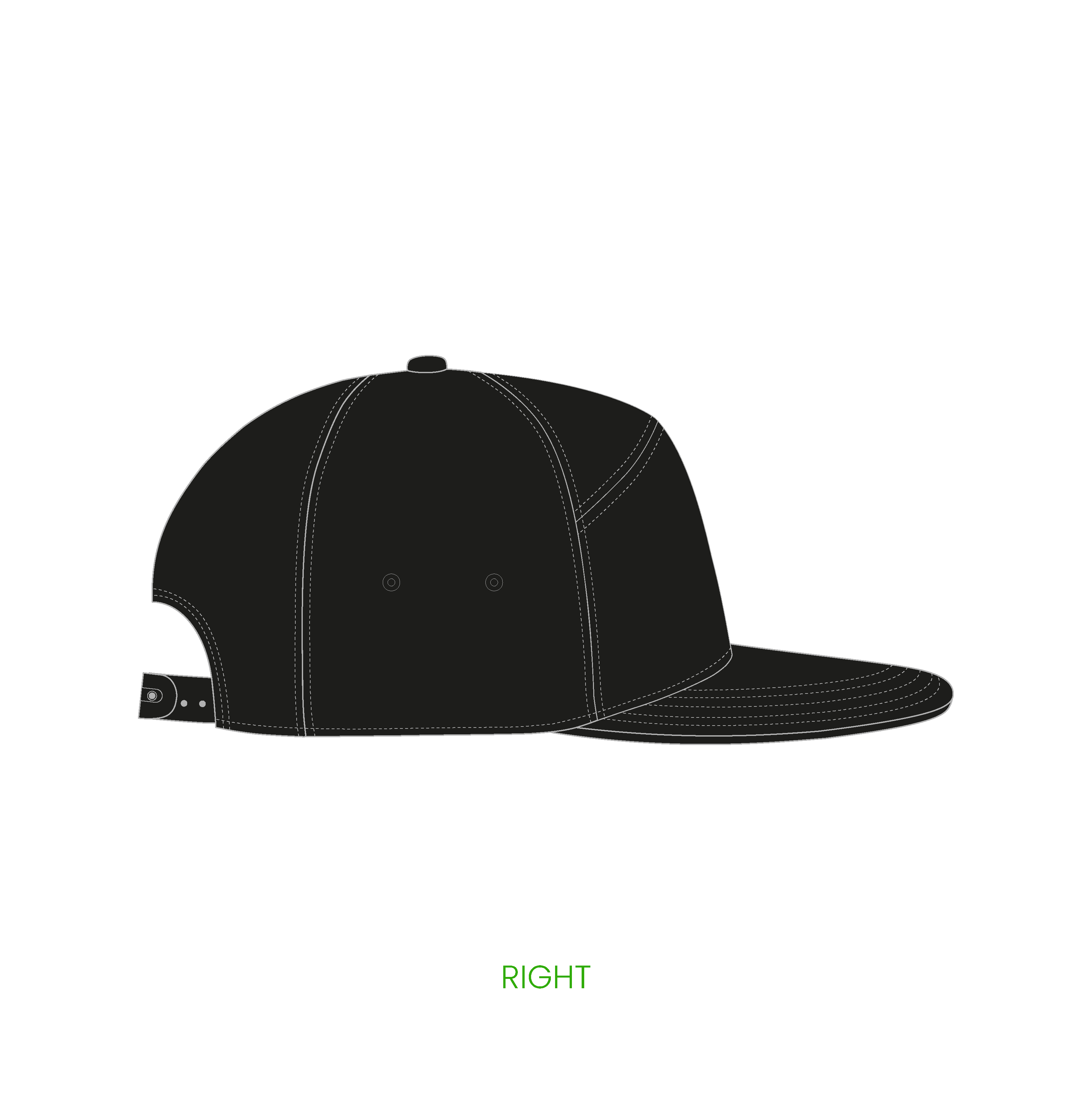 #19 | 7-panelers street kasket med flad skygge og snapback lukning