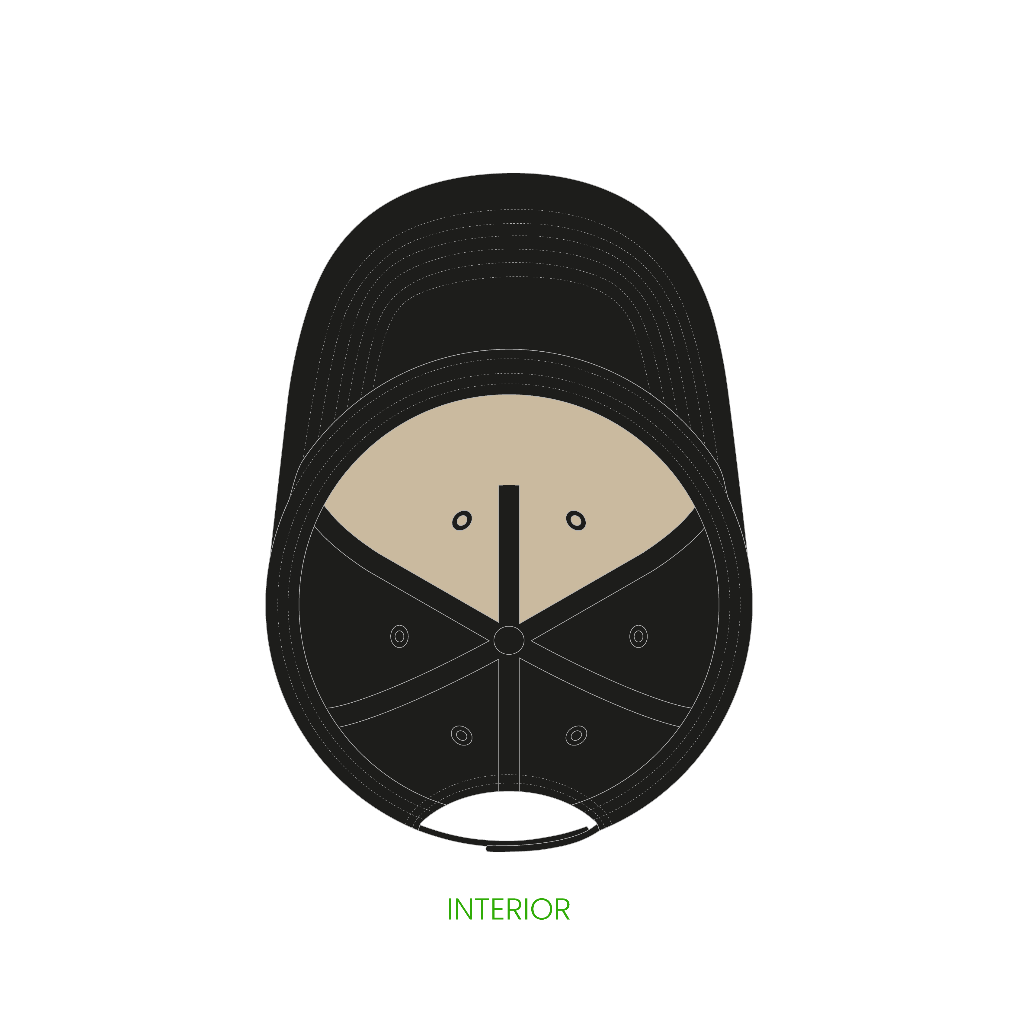 #5 | 5-panelers baseball kasket med buet skygge og snapback lukning