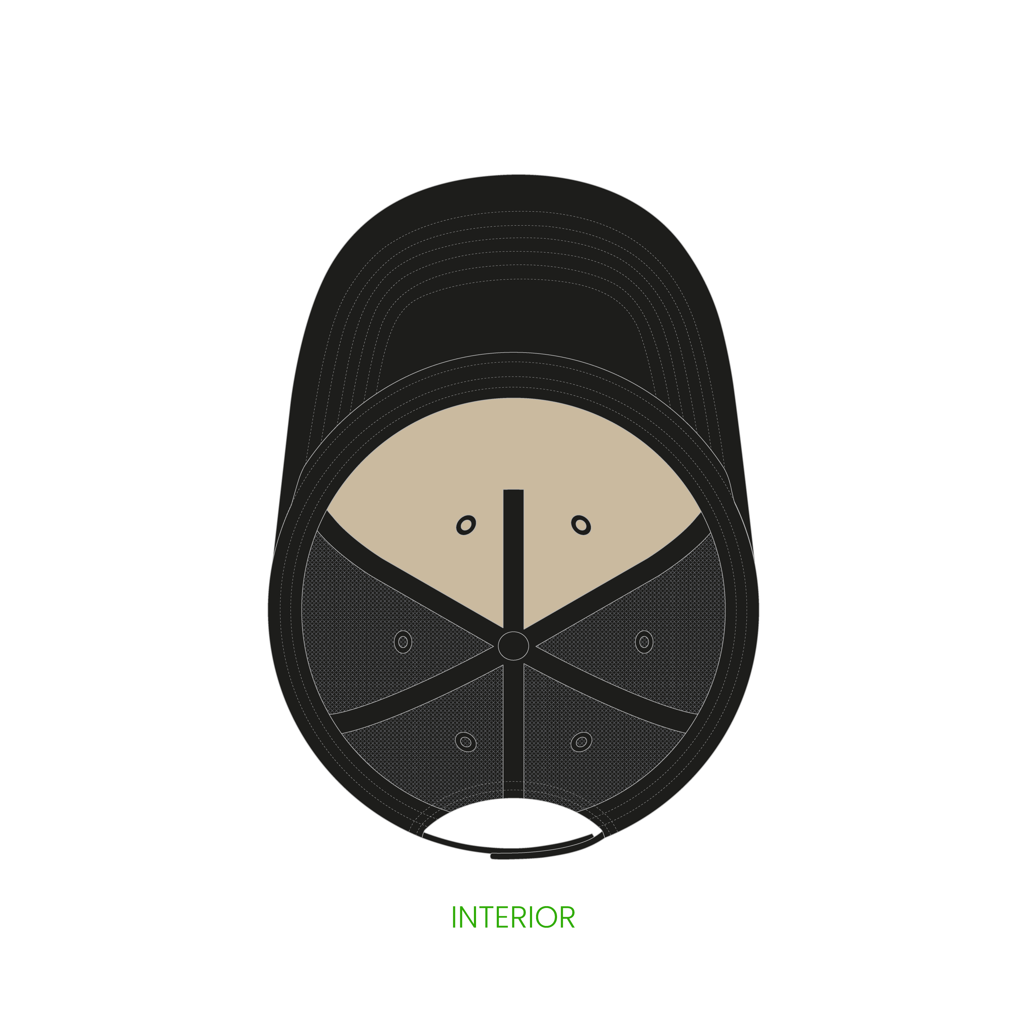 #3 | 5-panelers buckram trucker kasket med buet skygge og snapback lukning