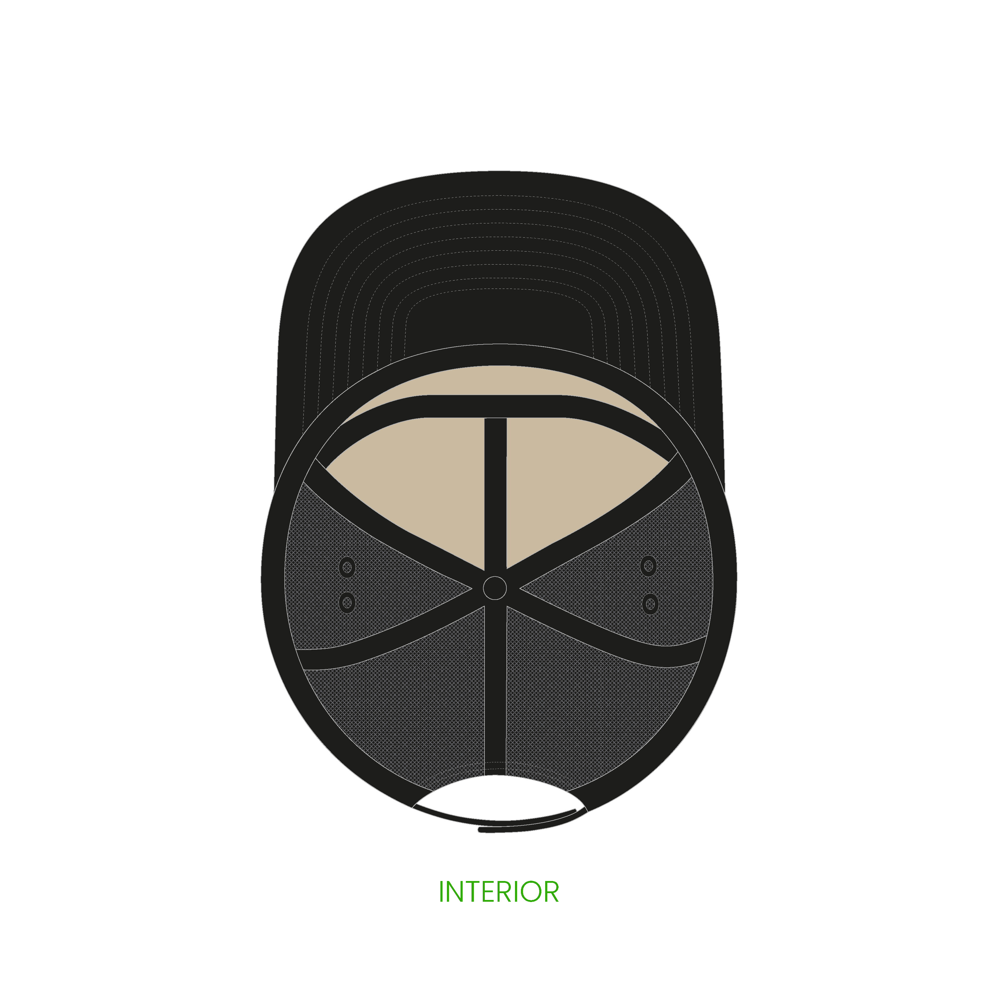 #18 | 7-panelers buckram trucker kasket med flad skygge og snapback lukning