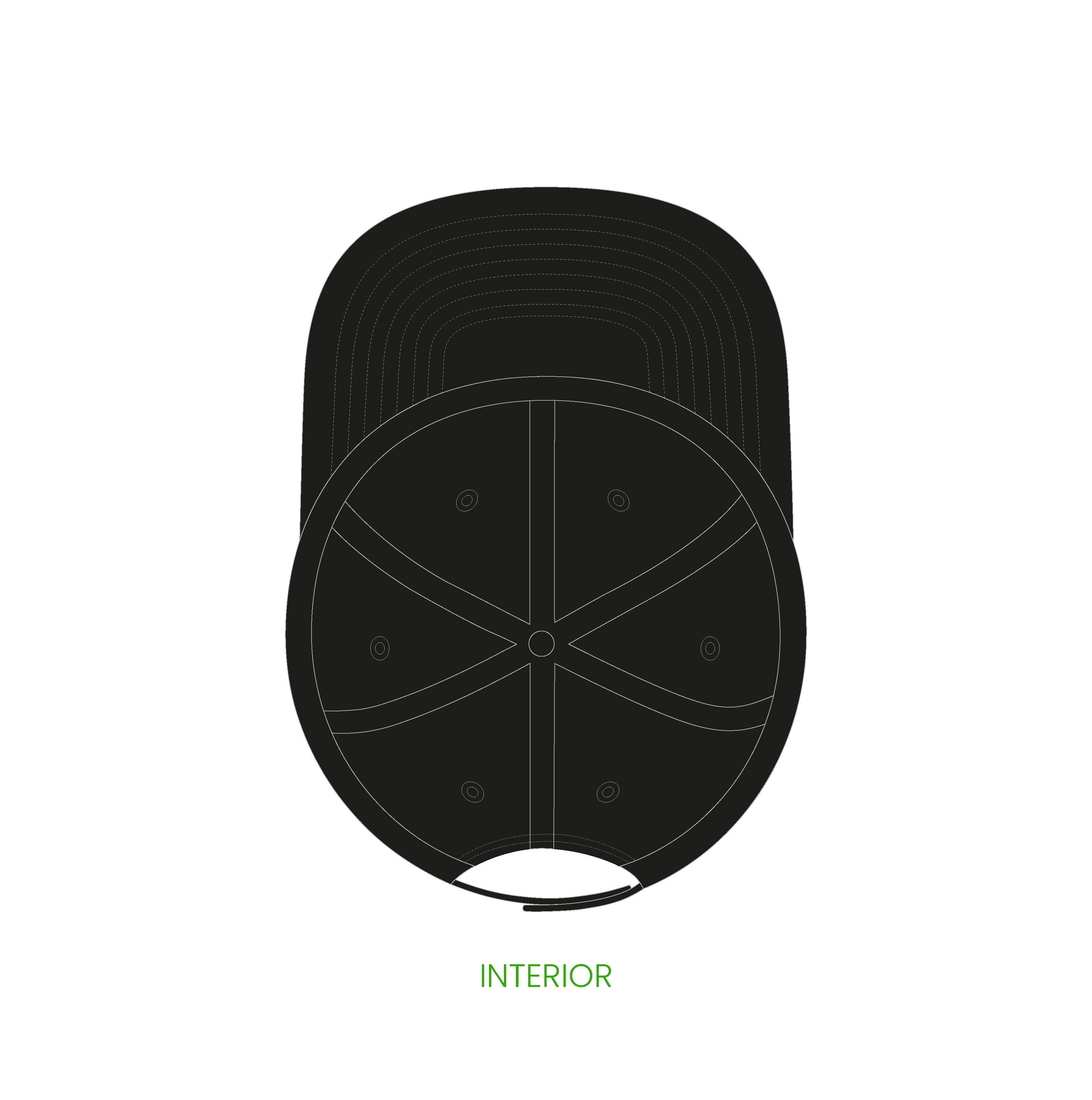 #16 | 6-panelers ustruktureret street kasket med flad skygge og snapback lukning