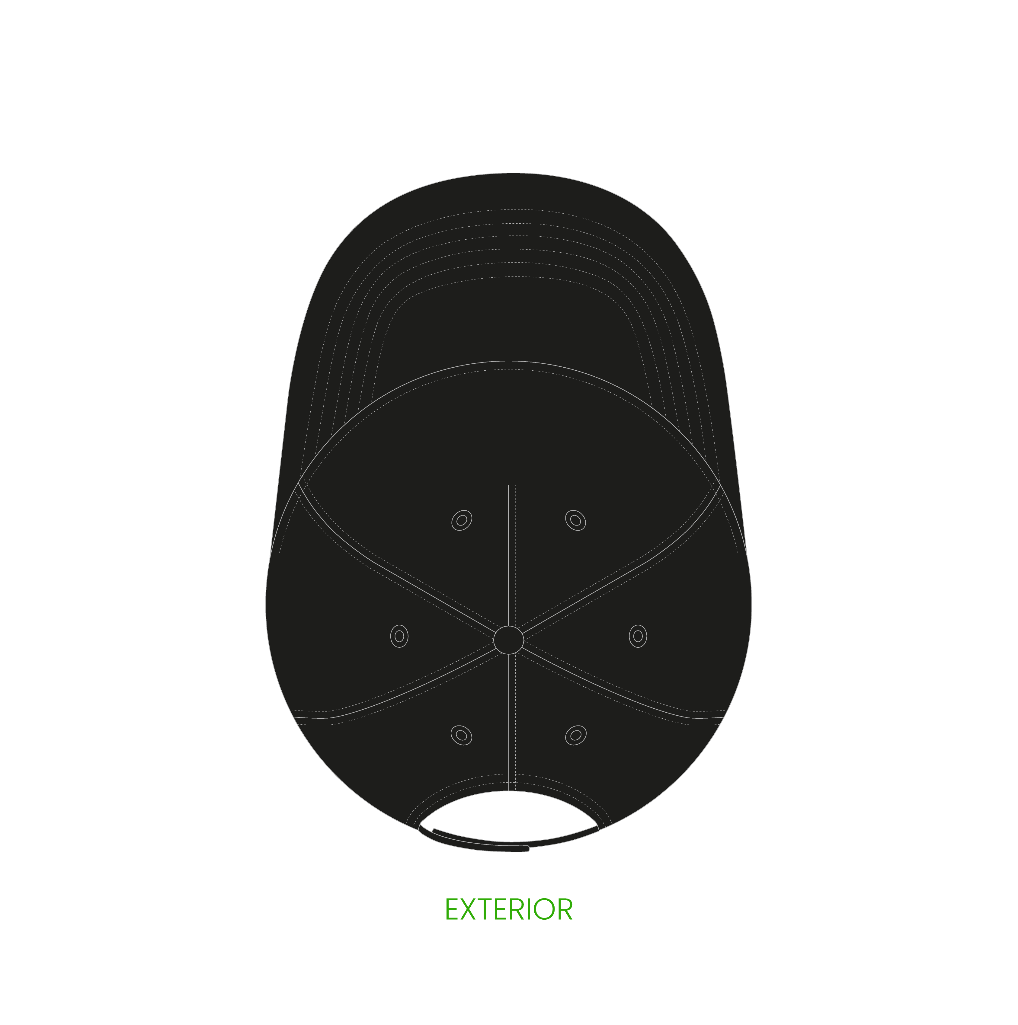 #5 | 5-panelers baseball kasket med buet skygge og snapback lukning