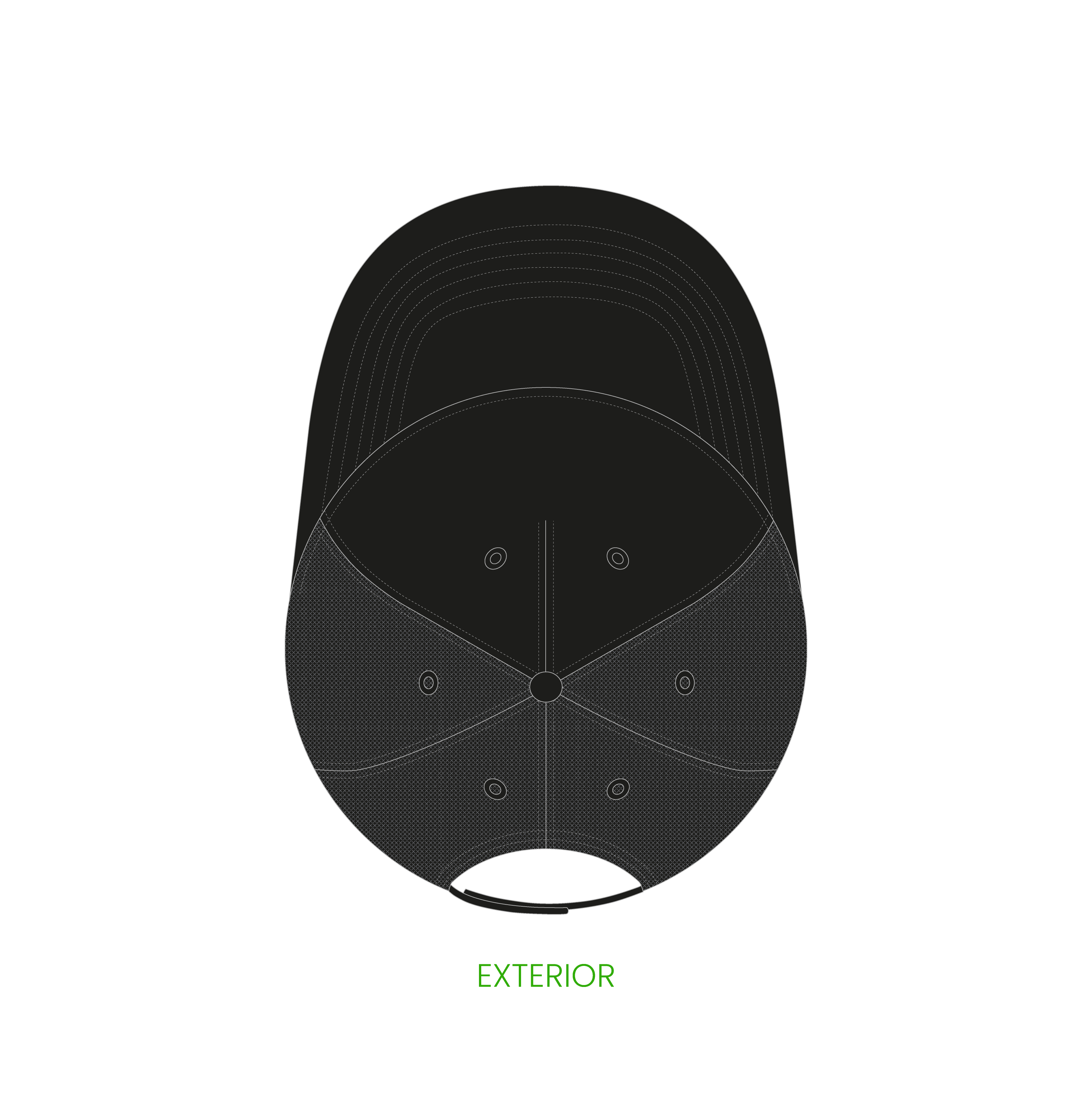 #3 | 5-panelers buckram trucker kasket med buet skygge og snapback lukning