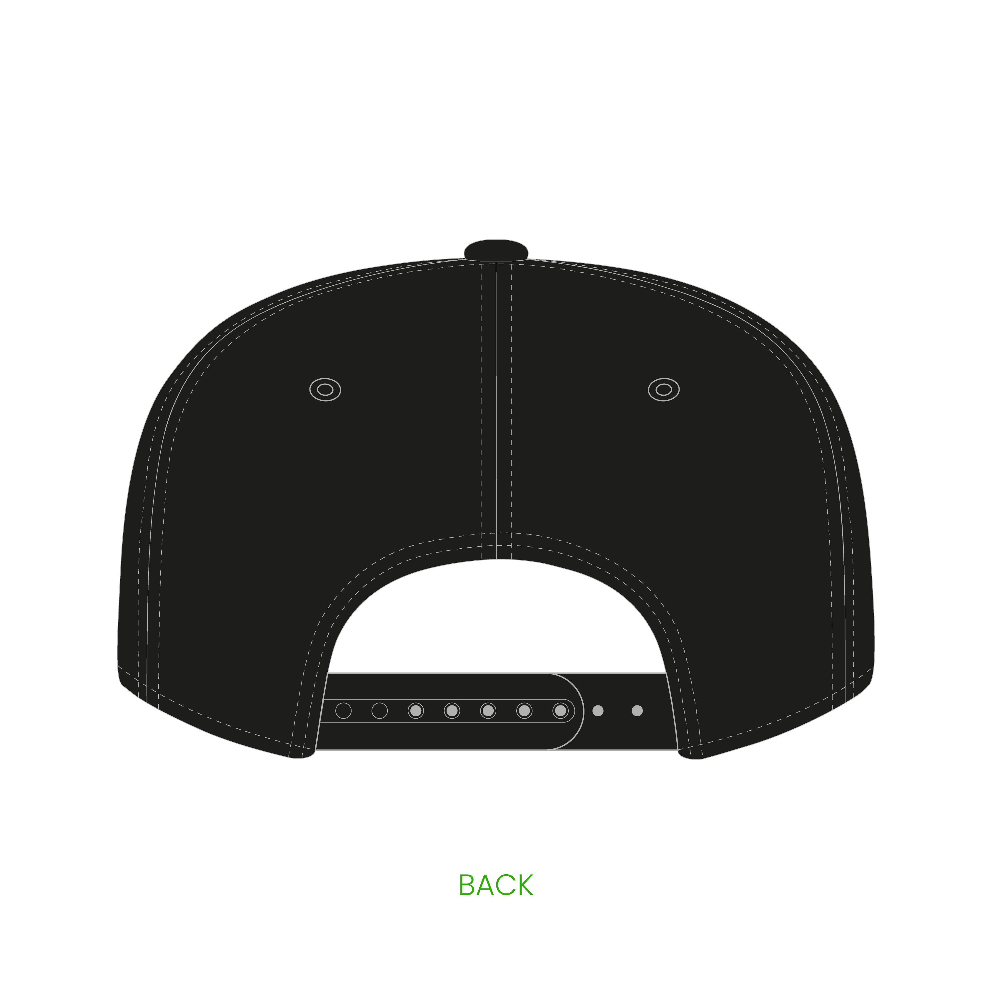 #5 | 5-panelers baseball kasket med buet skygge og snapback lukning