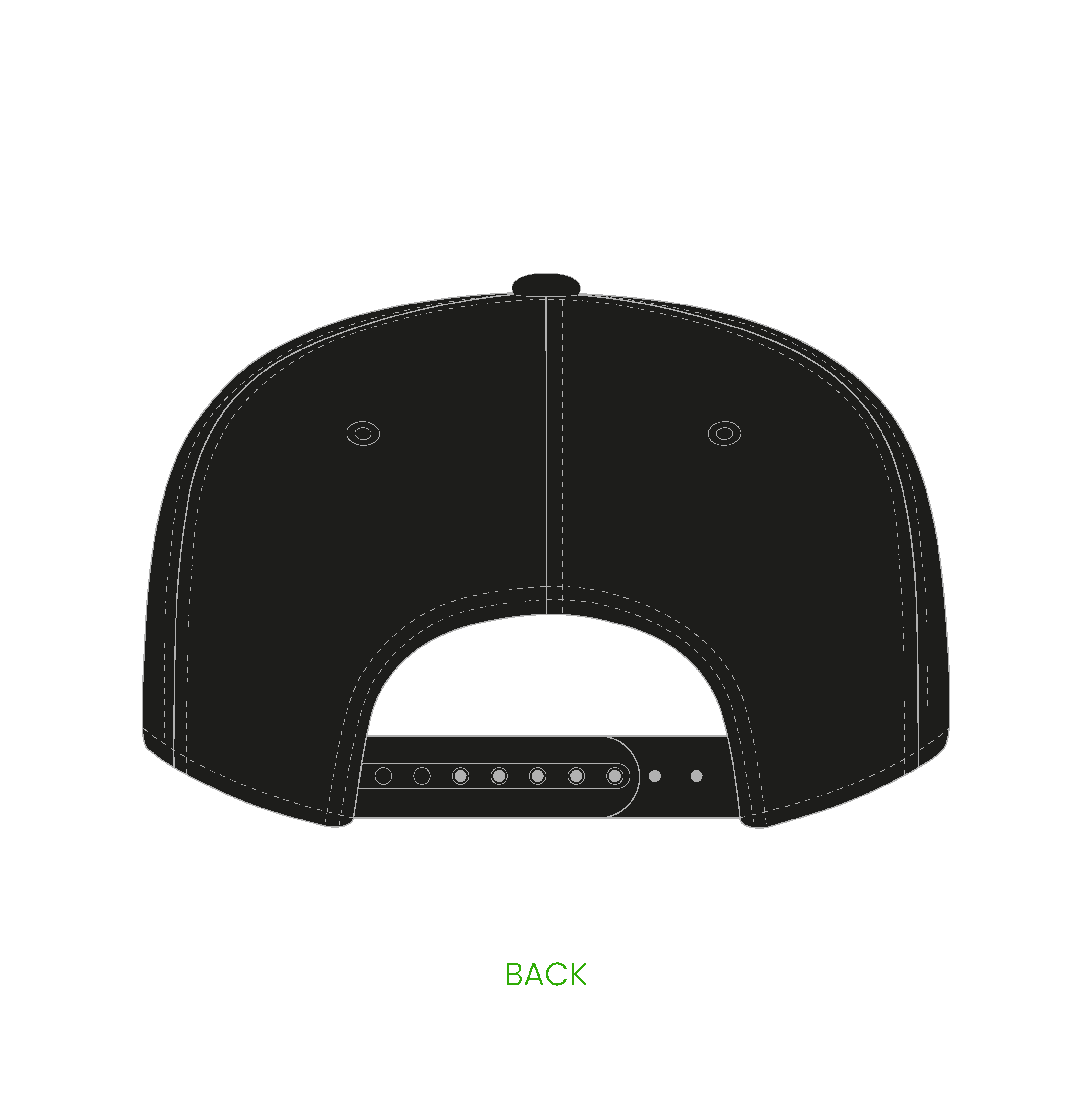 #9 | 5-panelers street kasket med flad skygge samt reb detalje og snapback lukning