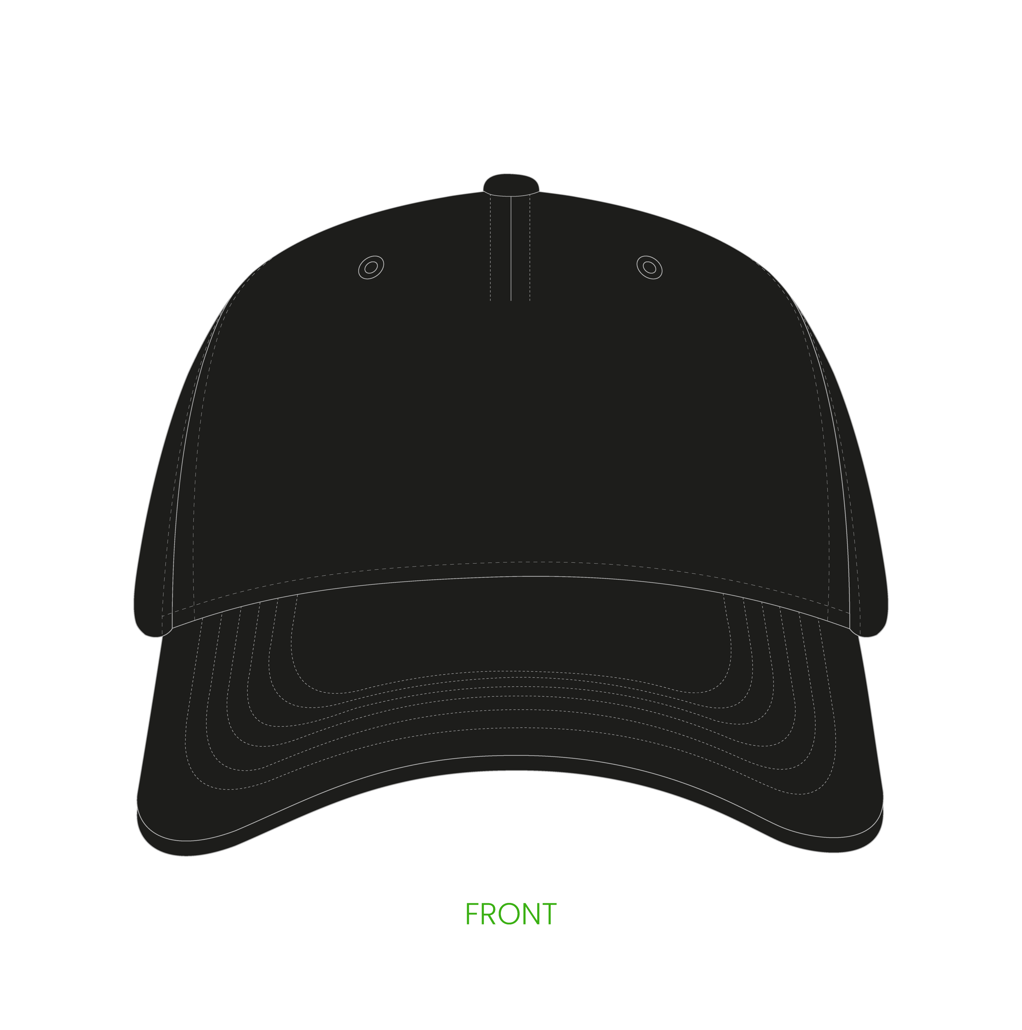 #1 | 5-panelers A-Frame kasket med buet skygge og snapback lukning