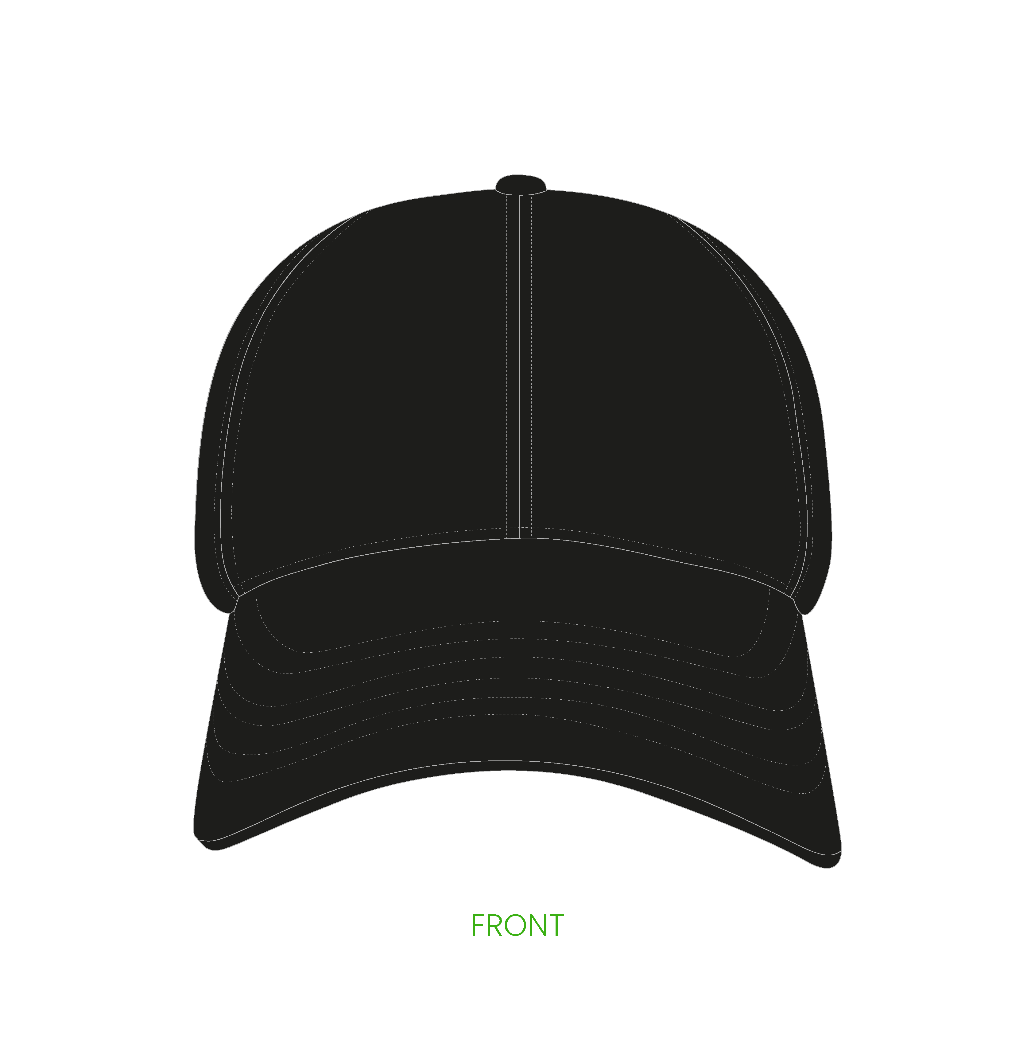 #12 | 6-panelers baseball kasket med buet skygge og snapback lukning