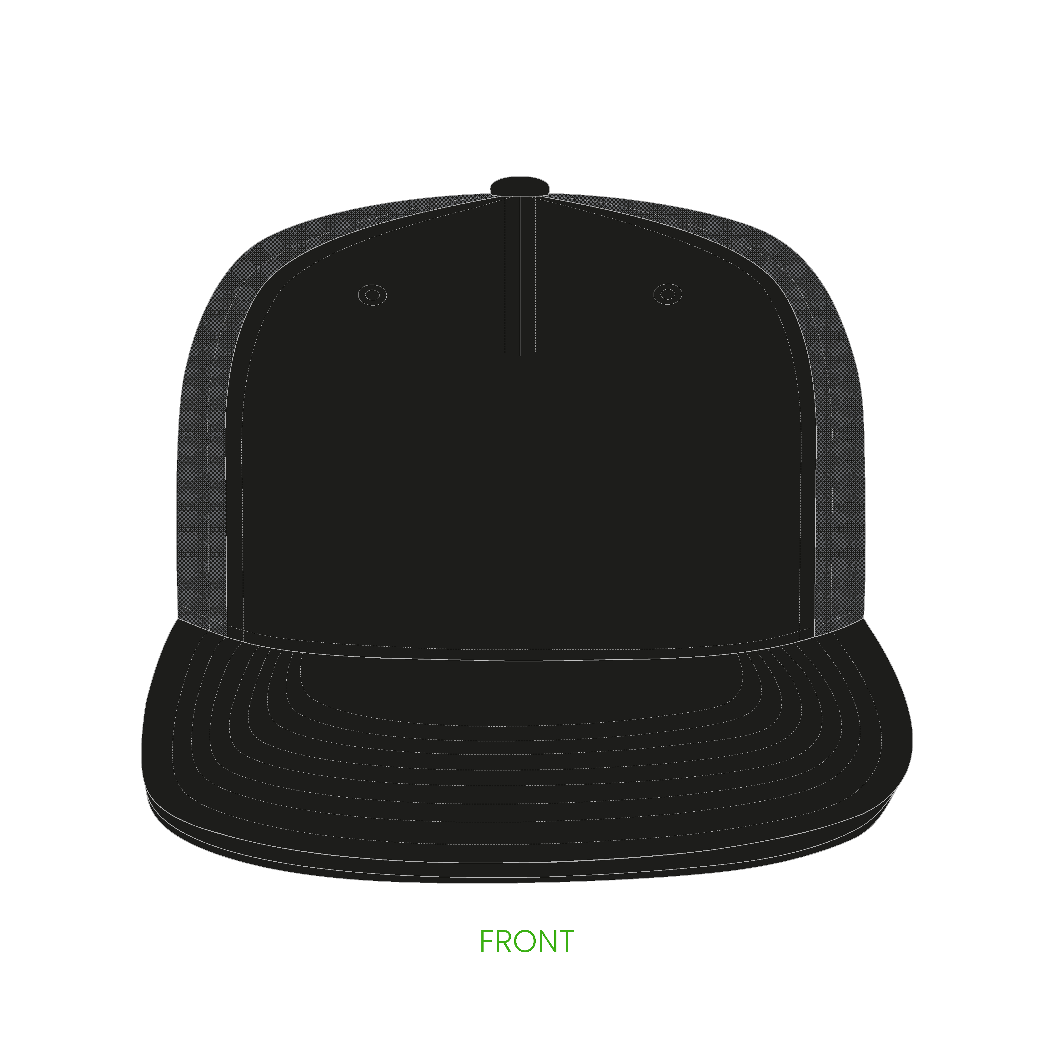 #7 | 5-panelers foam trucker kasket med flad skygge og snapback lukning
