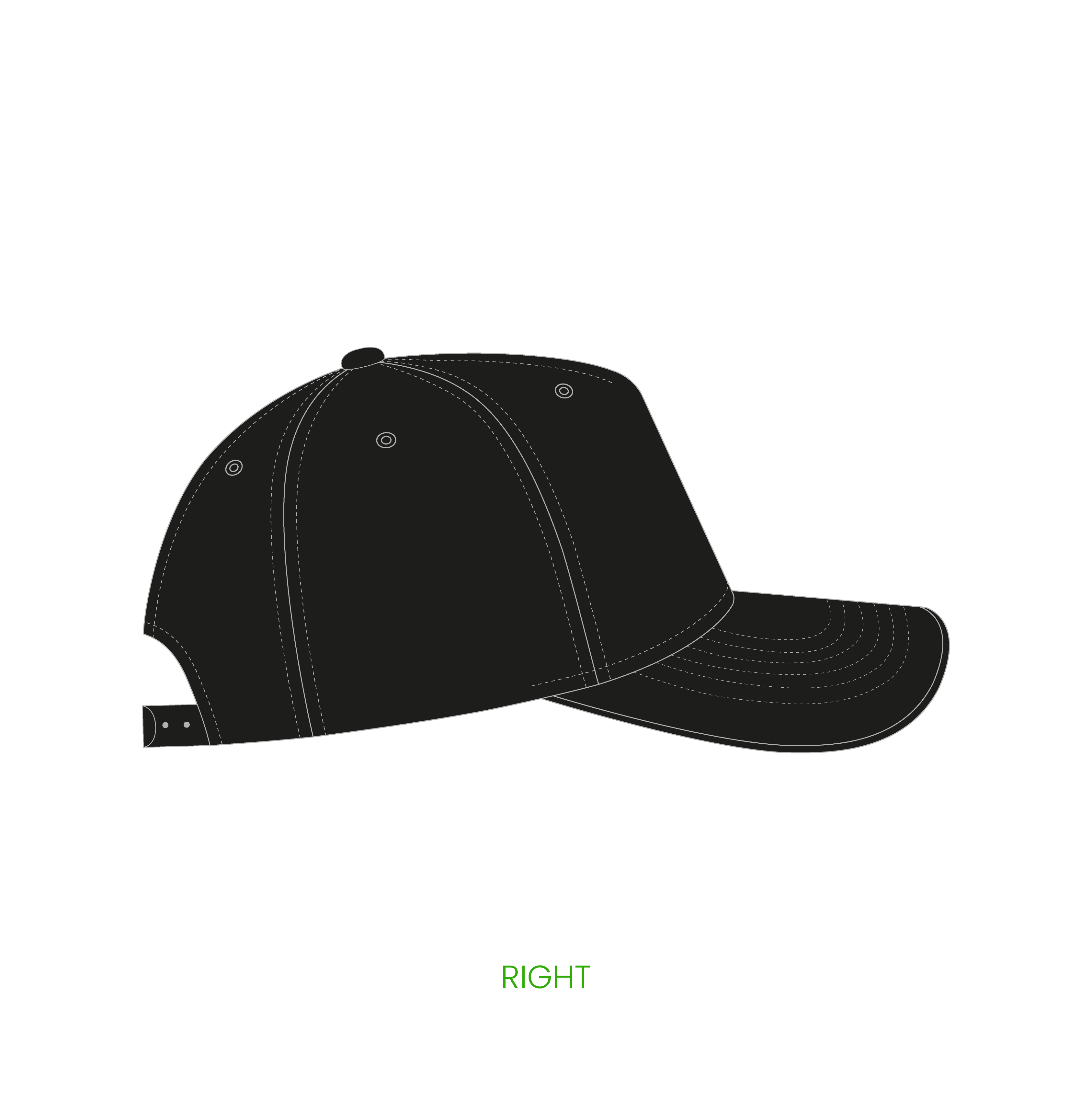 #1 | 5-panelers A-Frame kasket med buet skygge og snapback lukning