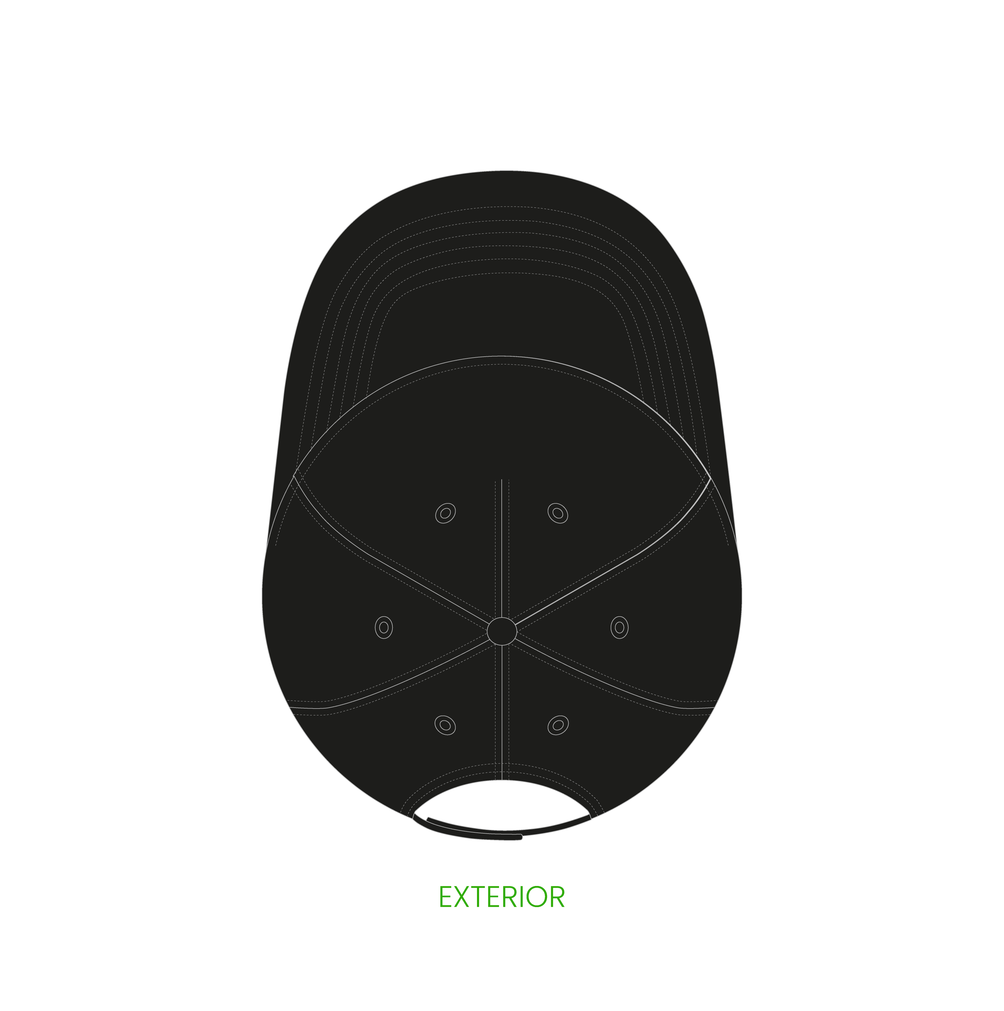 #1 | 5-panelers A-Frame kasket med buet skygge og snapback lukning