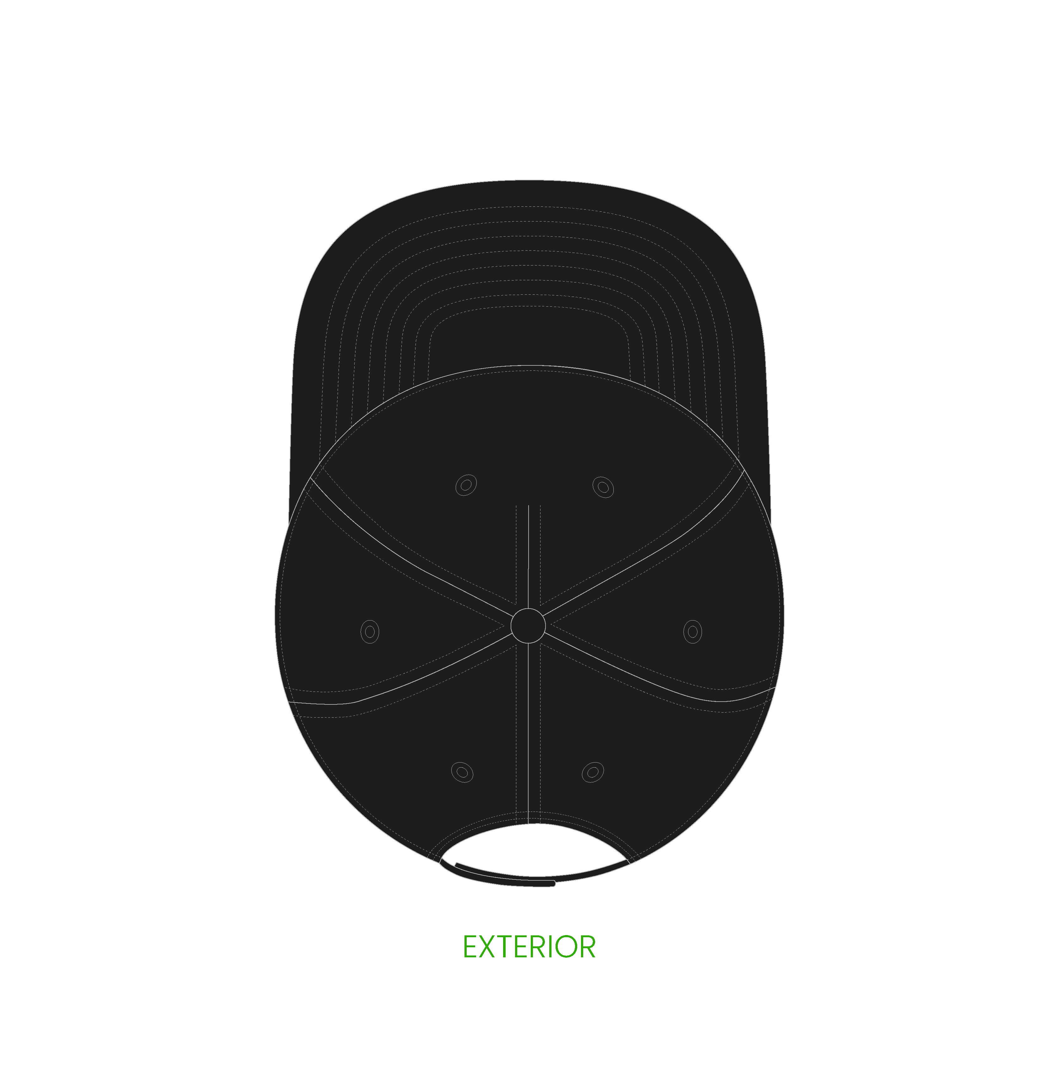 #9 | 5-panelers street kasket med flad skygge samt reb detalje og snapback lukning