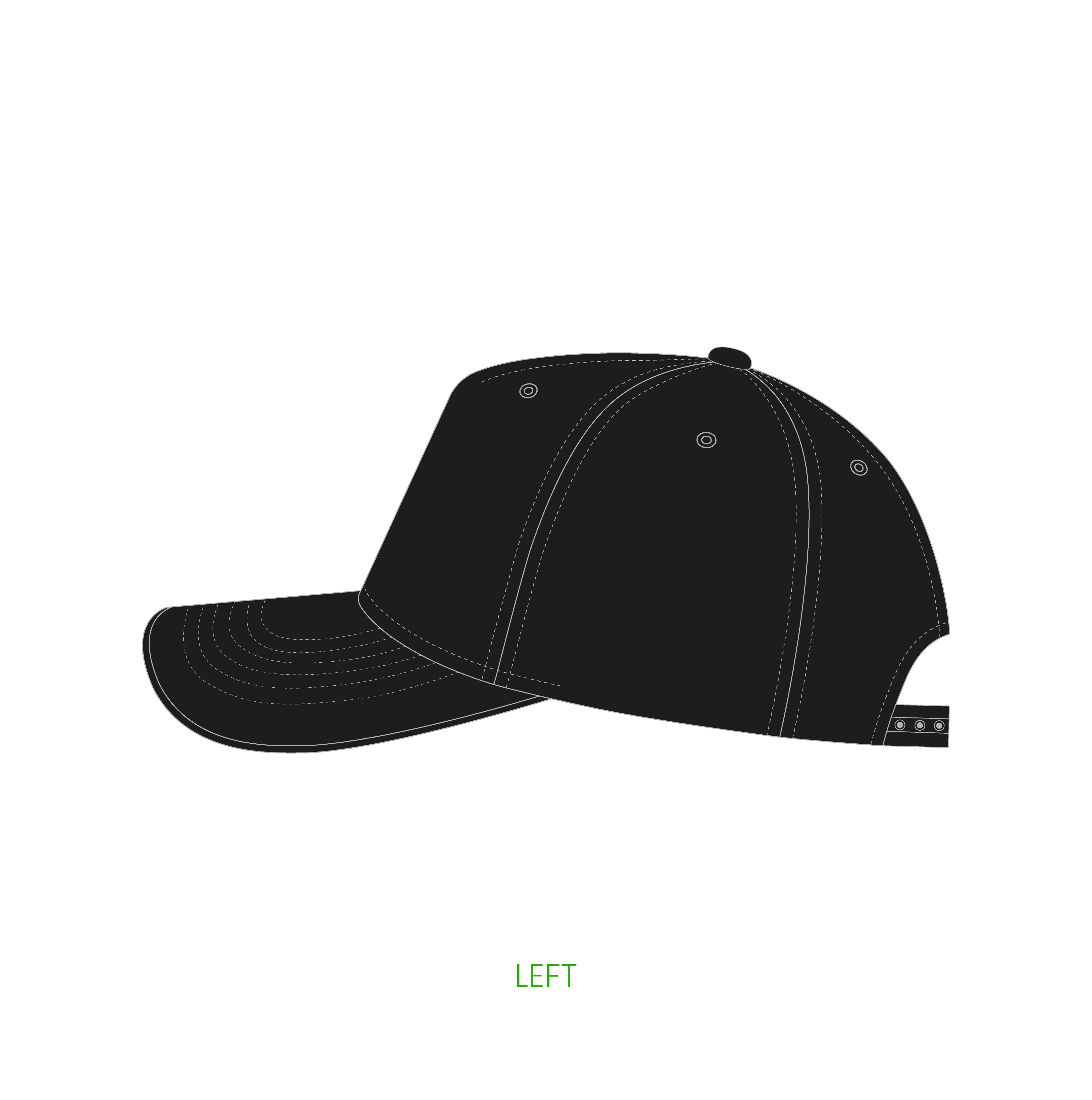 #1 | 5-panelers A-Frame kasket med buet skygge og snapback lukning