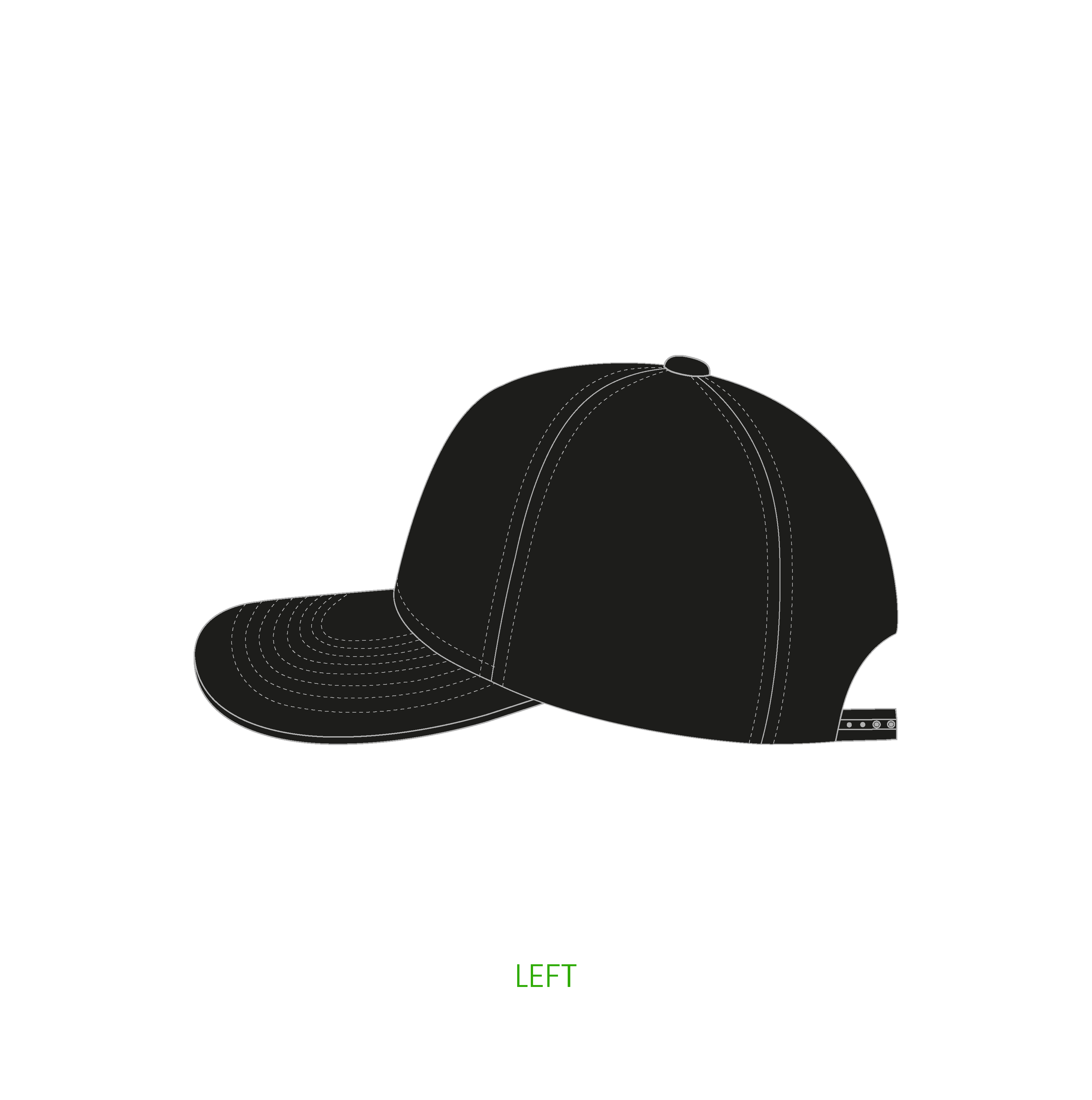 #12 | 6-panelers baseball kasket med buet skygge og snapback lukning