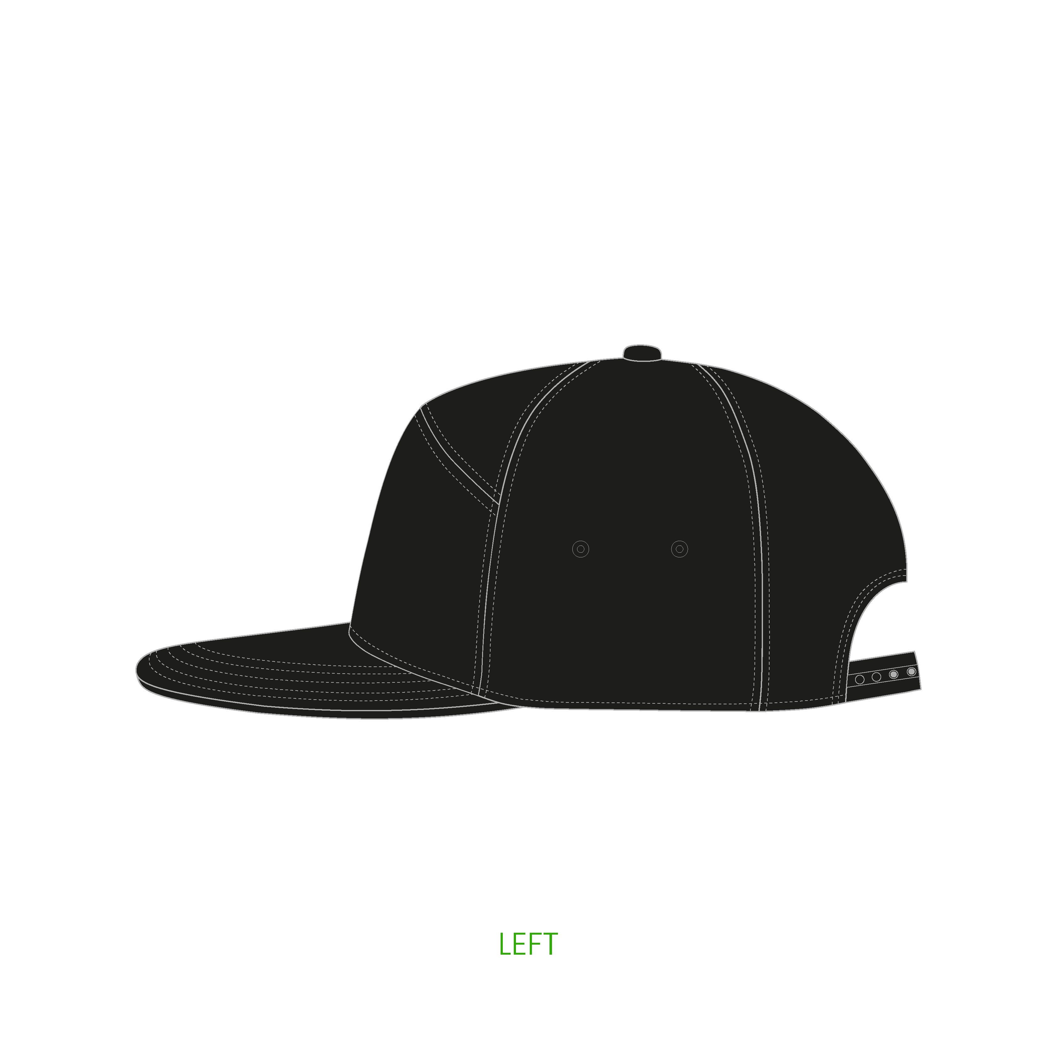 #19 | 7-panelers street kasket med flad skygge og snapback lukning